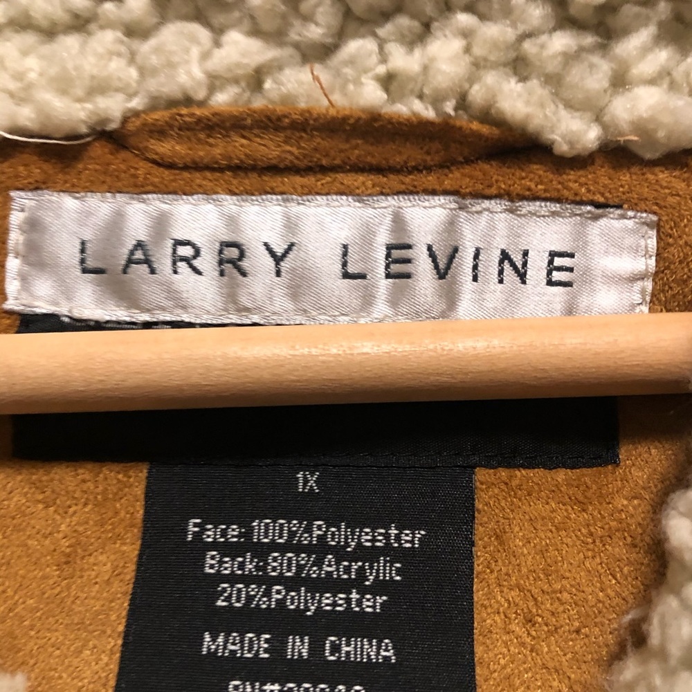 Larry Levine faux suede and shearling coat - Picture 4 of 5